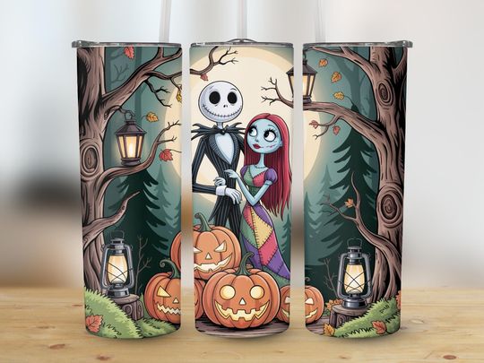 The Nightmare Before Christmas Tumbler with Lid and Straw