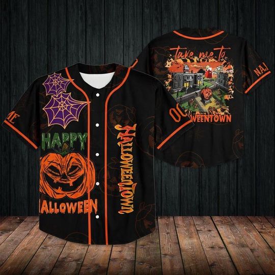 Halloween Take Me To Hometown Custom Baseball Jersey