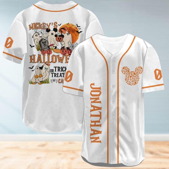 Custom Mickey And Friends Halloween Baseball Jersey