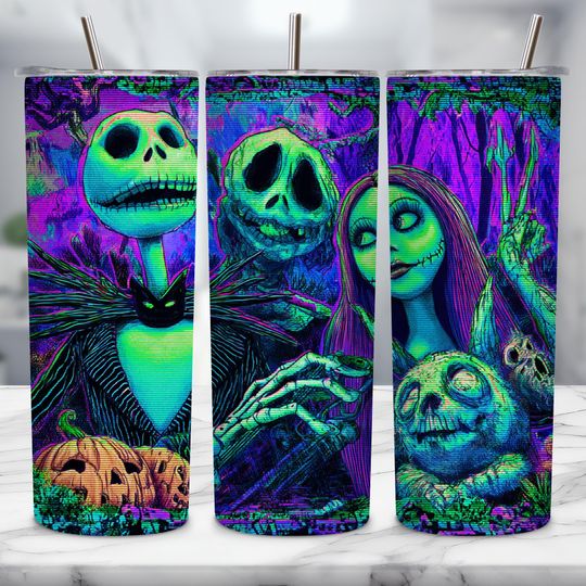 Halloween Nightmare Tumbler with Lid and Straw