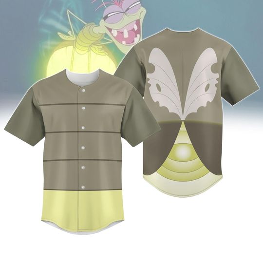 Discover Halloween Ray the Firefly Baseball Jersey, The Princess and the Frog Costume Shirt