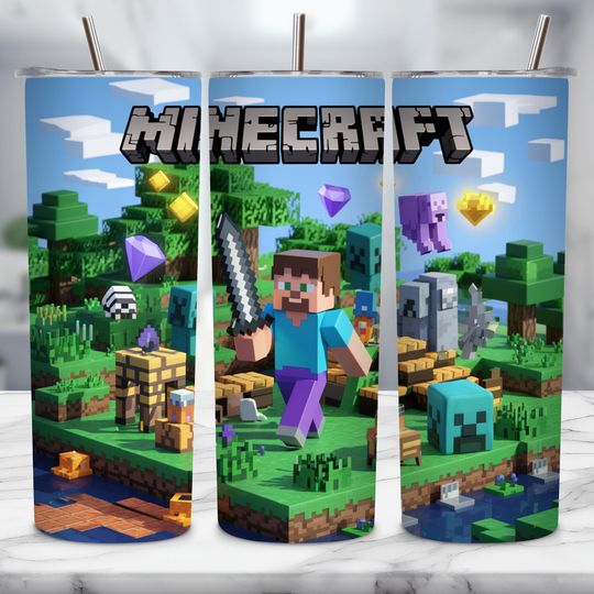 Discover Video Game Tumbler with Lid and Straw, Gift for Gamers