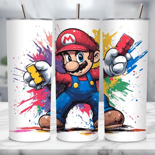Discover Gamer Tumbler with Lid and Straw