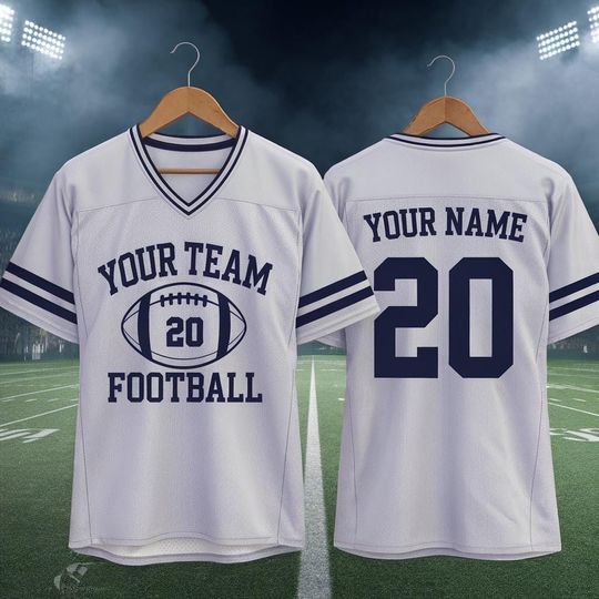 Discover Custom Team Name Number Football Jersey, Personalized Americ Football Jersey, Gifts Idea for Football Lover, Jersey Shirt for Football Fan