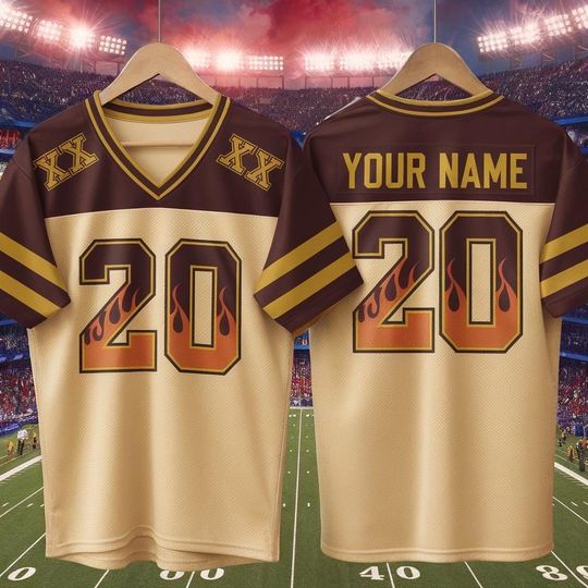 Custom Retro Football Jersey with Name and Number, Custom Concert & Game Day Outfit