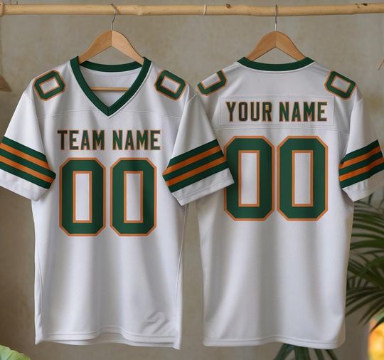 Discover Personalized White Football Game Jersey, Football Jersey With Your Team Name
