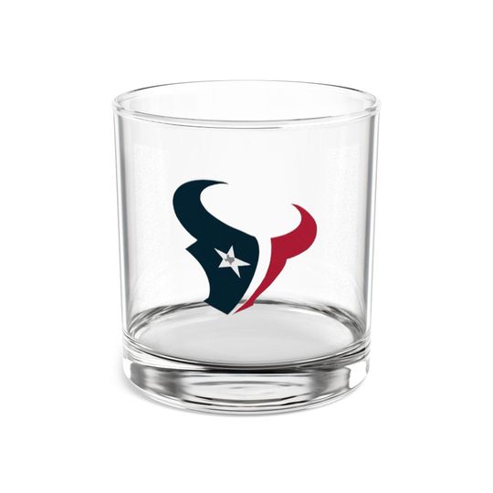 Houston Texans Rocks Glass - White Star with Gray Texas Design Rocks Glass, 10oz