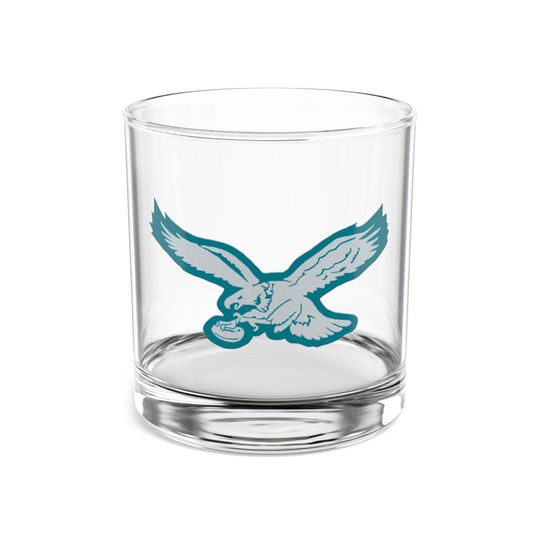 Philadelphia Eagles-Inspired Rocks Glass - Vintage Design with Modern Colors Rocks Glass, 10oz