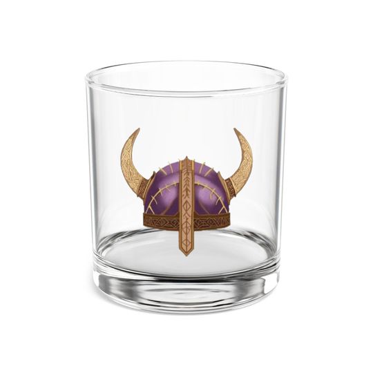 Minnesota Vikings Inspired 10oz Rocks Glass - Team Spirit Barware