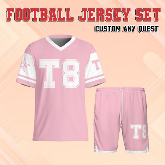 Discover Custom Name And Number Pink Football Jersey, Custom Football Jersey for Kids Youth Adult, Music Concert Jersey, T8 Music Football Jerseys