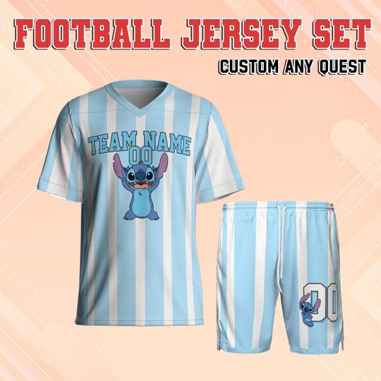 Discover Custom Disney Stitch Football Jersey,  Lilo and Stitch Football Jersey, Football Jersey for Kids Youth Adult, Disney Family Football Jersey