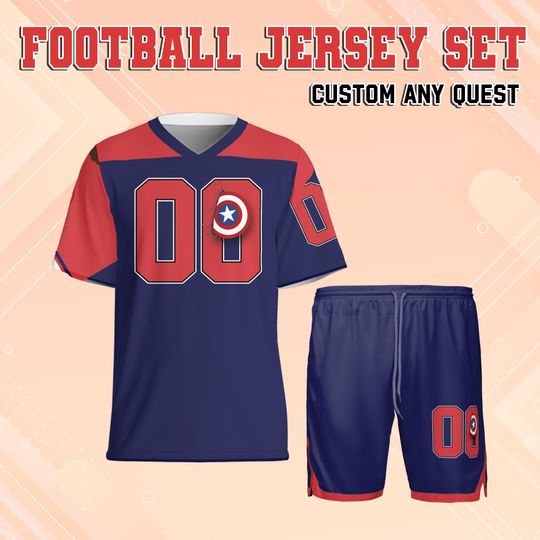 Discover Custom Disney Marvel Avengers Football Jersey, Superhero Character Kid Youth Adult Football Team, Marvel Family Matching Football Jersey