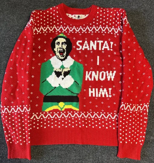 Ugly Cute Christmas Womans Sweater ELF Movie Size L [14-16] V24