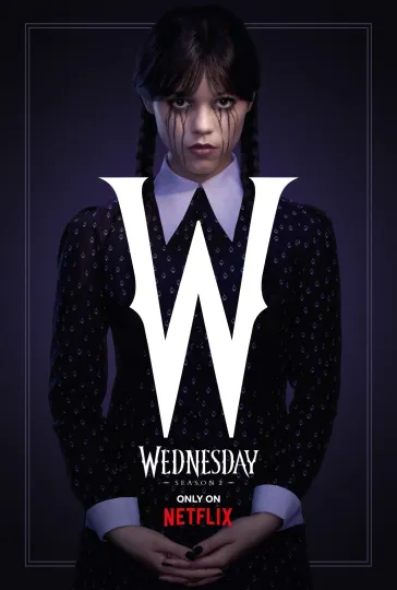 2025 Wednesday Season 2 Movie Poster Jenna Ortega The Addams Family