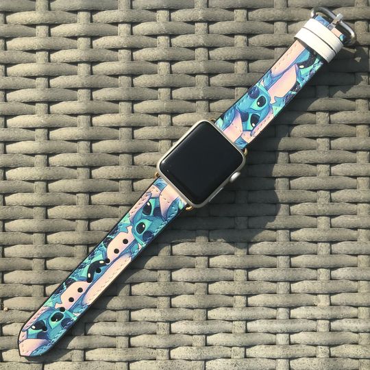 Discover Disney Inspired Apple Watch Band 38 40 41 mm and 42 44 45 49 mm for All Series, silicon iwatch strap, Cute characters Disney Vacation 058