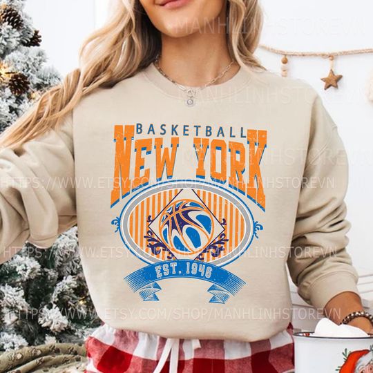 Discover New York Basketball Sweatshirt, Gifts for Basketball Fans
