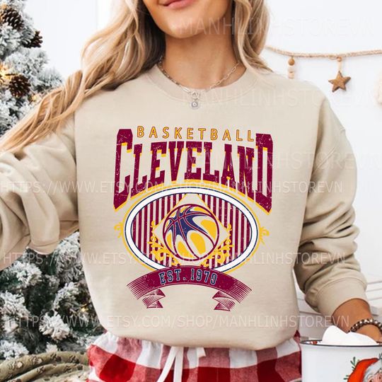 Cleveland Basketball Sweatshirt, Gifts for Basketball Fans