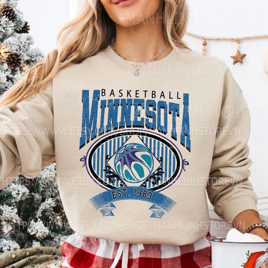 Minnesota Basketball Sweatshirt, Gifts for Basketball Fans
