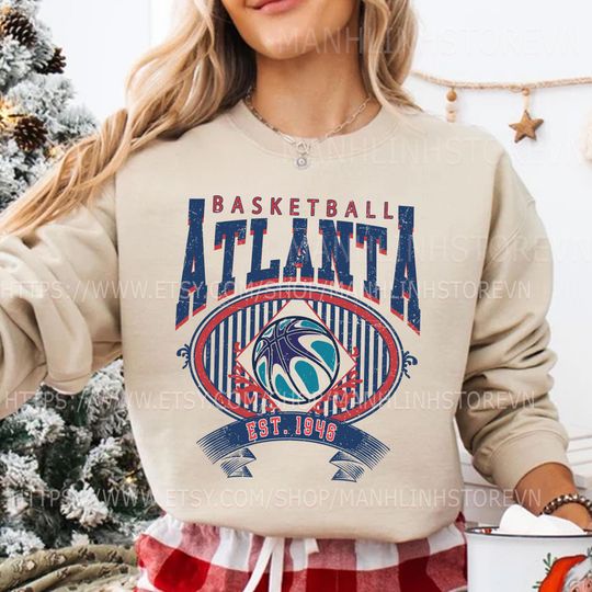 Discover Atlanta Basketball Sweatshirt, Gifts for Basketball Fans