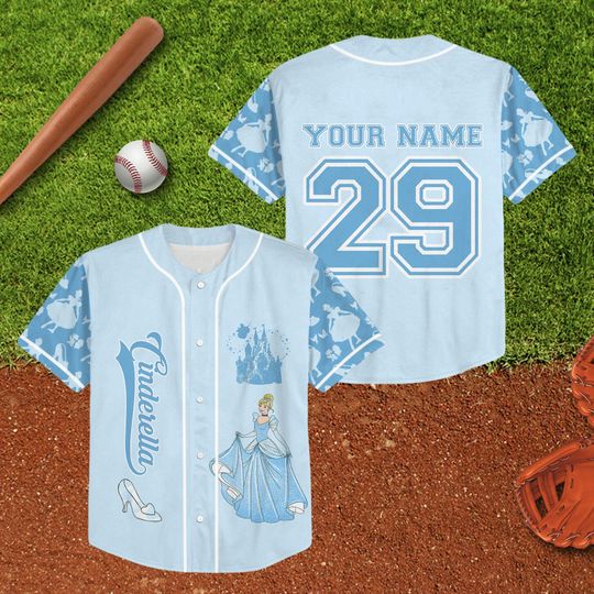 Discover Custom Princess Cindrella Baseball Jersey, Cinde Princess Baseball Jersey