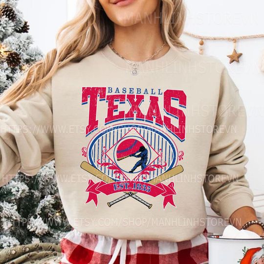 Discover Texas Baseball Sweatshirt, Gifts for Baseball Fans