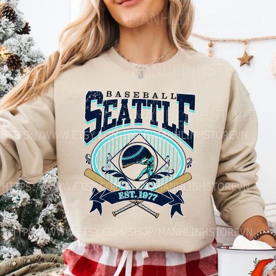 Discover Seattle Baseball Sweatshirt, Gifts for Baseball Fans