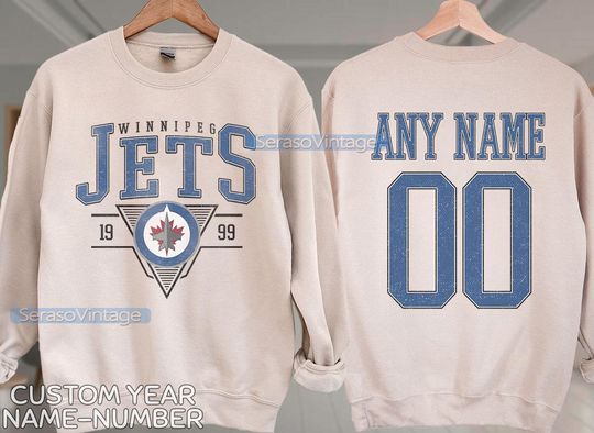 Discover Personalized Winnipeg Jets Sweatshirt, Winnipeg Jets shirt, Winnipeg Hockey shirt, Custom Hockey Shirt, Hockey Number Shirt