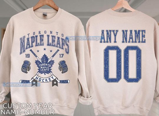 Discover Personalized name and number Toronto Maple Leafs Sweatshirt, Toronto Maple Leafs crewneck, Toronto Hockey shirt, Hockey Tee, Hockey Number