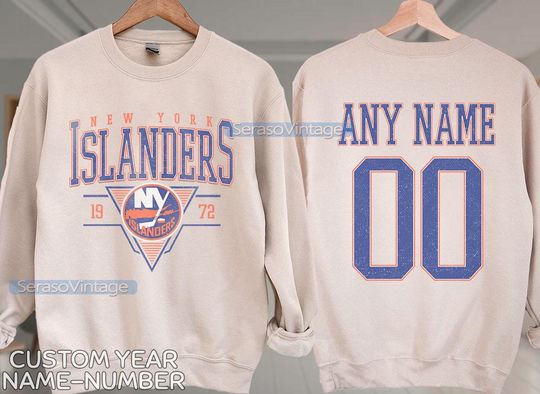 Discover Personalized New York Islanders Sweatshirt, New York Islanders shirt, New York Hockey shirt, Custom Hockey Shirt, Hockey Number Shirt