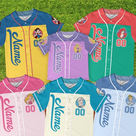 Discover Custom Coquette Bow Disney Princess Baseball Jersey Collection