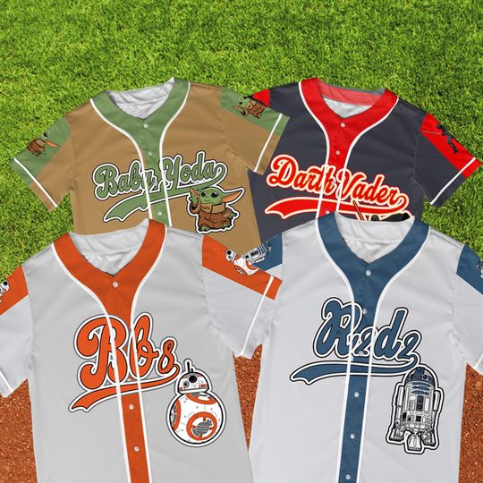Discover Custom Retro Disney Star Wars Baseball Jersey Collection, StarWars Baseball Shirt