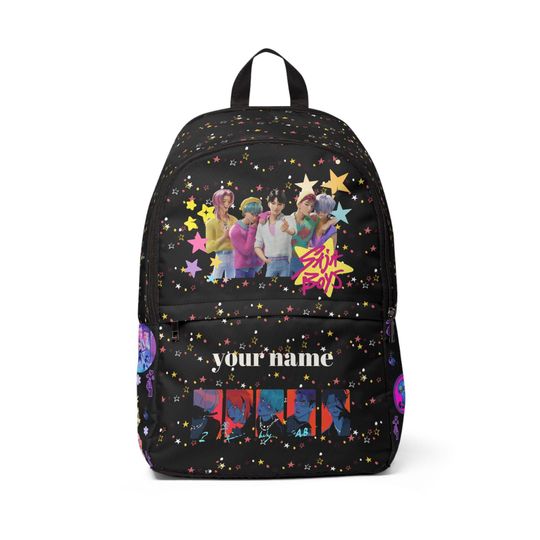 Discover Customizable Saja Boys Kpop Demon Hunters Unisex Fabric Backpack - Trendy, Fun, Personalized School Bag, Kids & Teens Backpack