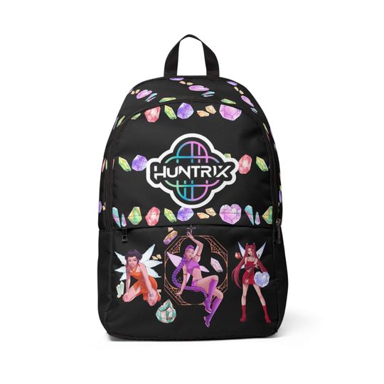 Discover FAIRY HUNTR/X KPOP Demon HuntersColorful Fantasy Unisex Fabric Backpack, Fairy Design, Trendy School Bag