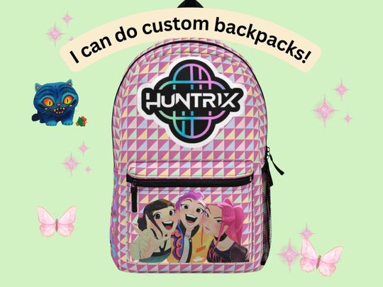 Kpop Demon Hunters - HUNTR/X - Vibrant Multi-Character Backpack for Kids,