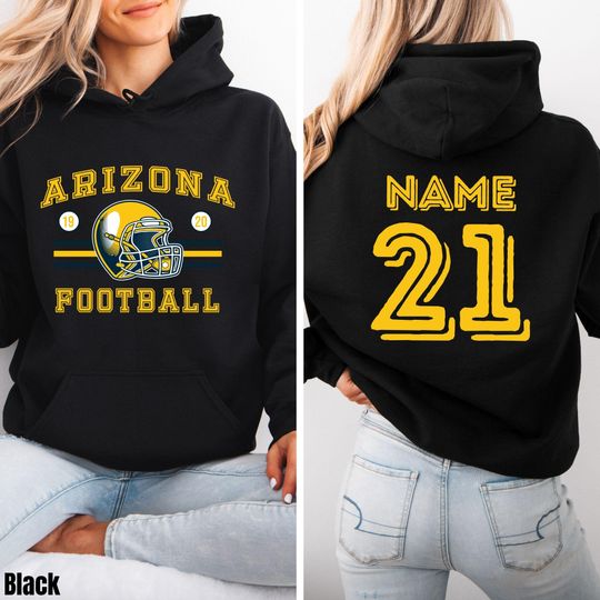 Custom Arizonna Football Shirt, Sweatshirt&Hoodie, Cardinals Personalized Name and Number  Game Day Outfit for Football Fan, Gameday Apparel