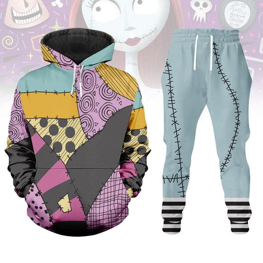Discover Sally Hoodie and Joggers Set, Nightmare Before Christmas Costume