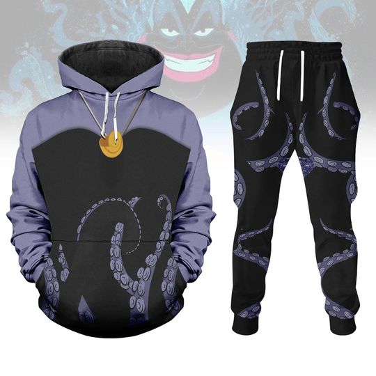 Discover Ursula Costume Hoodie and Joggers, Disney Villain Cosplay