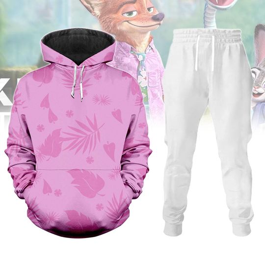 Halloween Nick Wilde Hoodie & Joggers Set, Disney Zootopia Cosplay