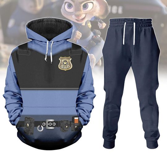 Discover Judy Hopps Costume Hoodie and Joggers Set, Disney Zootopia Cosplay