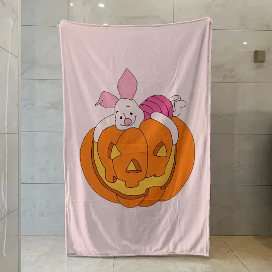 Discover Disney Halloween Blanket, Piglet Halloween Fleece Blanket