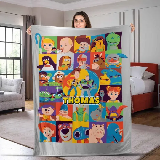 Discover Personalized Disney Toy Story Velveteen Blanket, Toy Story Blanket, Disney Movie