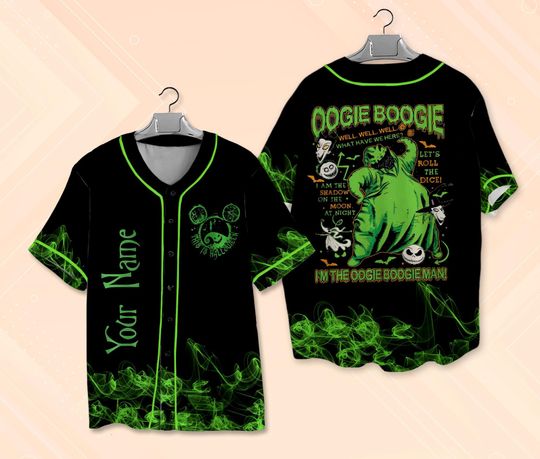 Discover Disney Oogie Boogie Halloween Baseball Jersey, Disney Halloween Jersey, Oogie Boogie Jersey