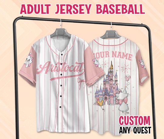 Disney Coquette Bow The Aristocats Marie Cat Baseball Jersey, Disney The Aristocats Shirt, Disney Marie Cat Shirt,Magic Kingdom Family Shirt