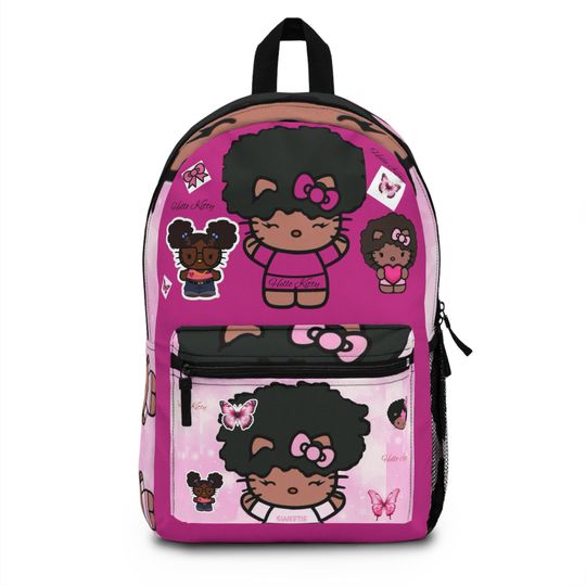 Discover Afro Kitty Backpack, Back to School Bag