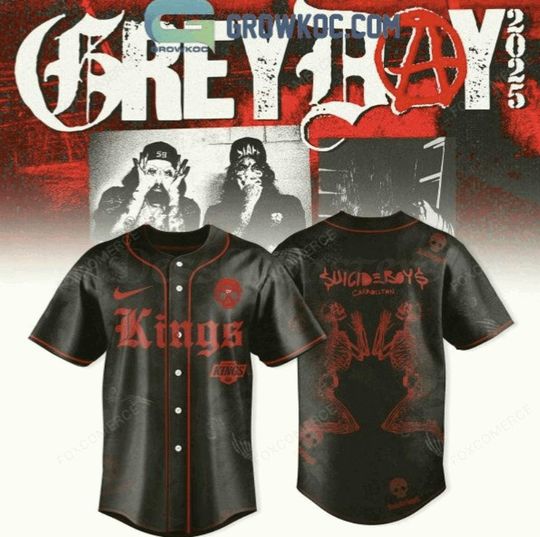 Discover Suicideboys Greyday Tour 2025 Los Angeles Kings Baseball Jersey