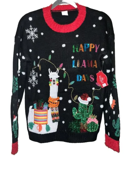 Holiday Time Sweater,  Women’s Small  , Llama, Ugly Sweater, Christmas
