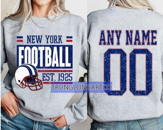 Discover Personalized New York  Football Sweatshirt,New York football crewneck, New York  football shirt, Custom Football Player, football Tee
