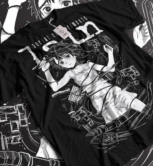 Discover Serial Experiments Lain T Shirt, Science Fiction Anime Graphic Tee Men & Women