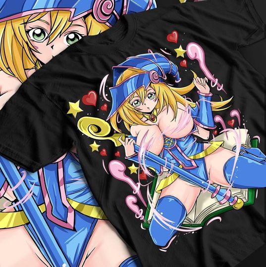 Discover Unisex Waifu Material Anime T-Shirt, Dark Magician Anime Girl Lewd Shirt