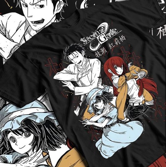 Discover Steins Gate T-Shirt Kurisu Makise Girl Kawaii Waifu Anime Shirt